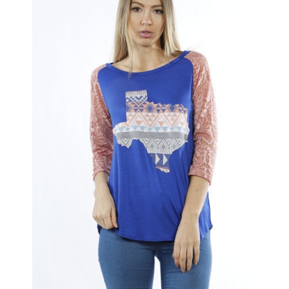 Texas Shirt w/ 3/4 laced sleeves
